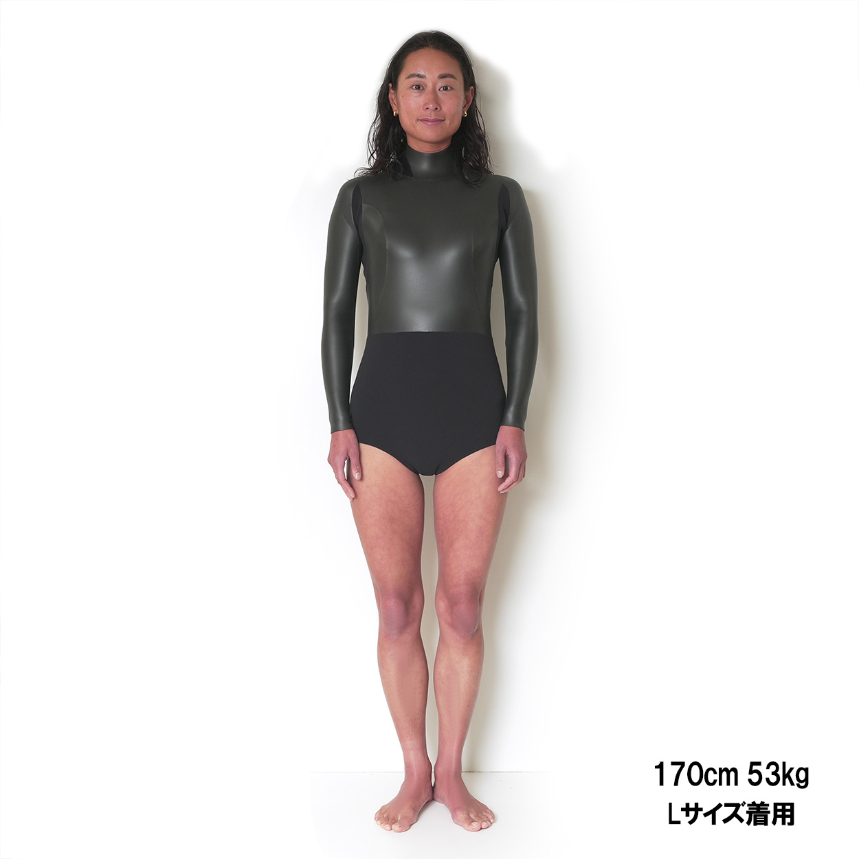 CRAFTSMAN WETSUITS 2mm LADIES` LONG SLEEVE SPRING SWIM BACK ZIP FLAT SKIN 2ミリ レディースロンスプ スイムカット フラットスキン