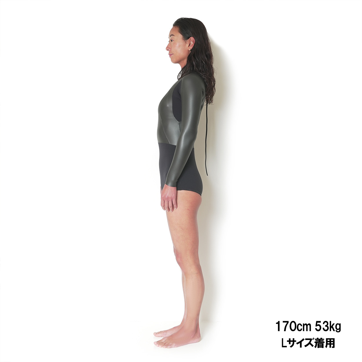 CRAFTSMAN WETSUITS 2mm LADIES` LONG SLEEVE SPRING SWIM BACK ZIP FLAT SKIN 2ミリ レディースロンスプ スイムカット フラットスキン