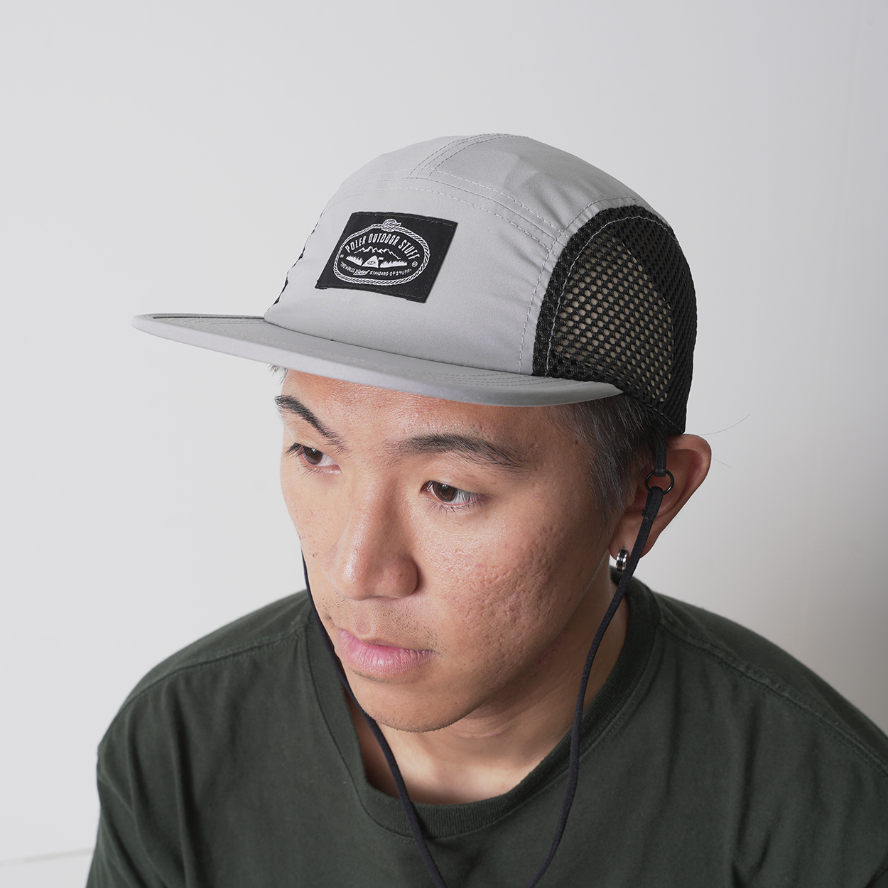 POLER  2WAY DRAW CORD SURF CAP / BLACK / GRAY / OLIVE