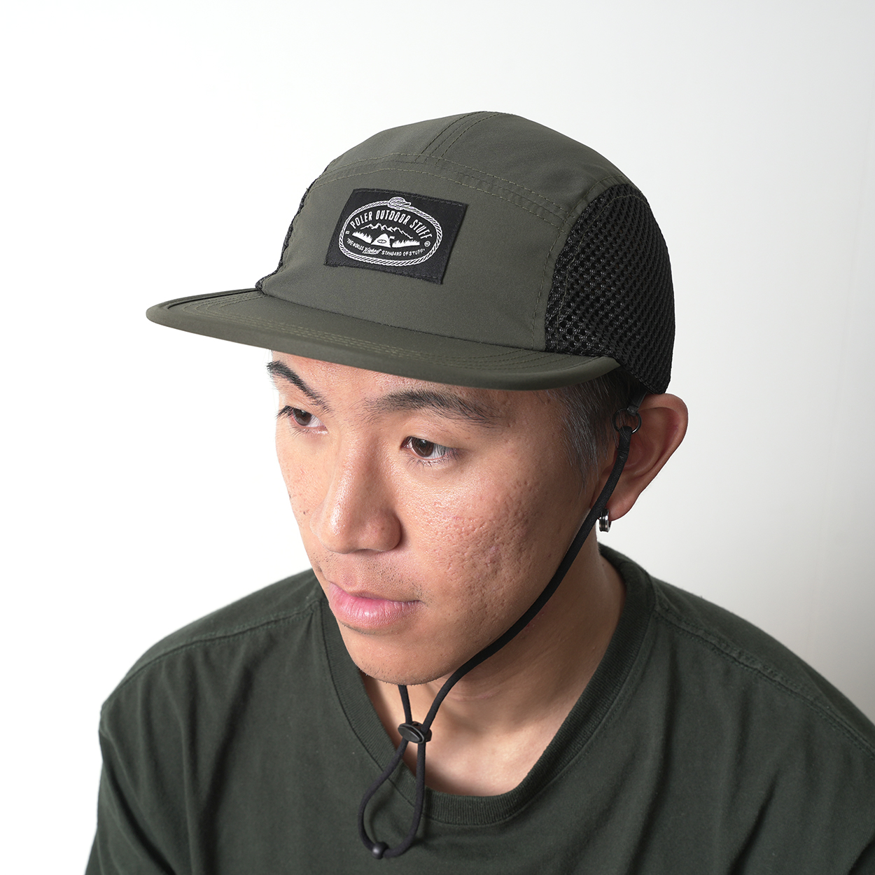 POLER  2WAY DRAW CORD SURF CAP / BLACK / GRAY / OLIVE