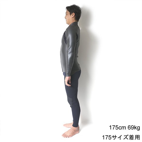 【OUTLET品・現金払いのみ】CRAFTSMAN WETSUITS 2MM 長袖タッパー フロントジップ ロングスリーブジャケット フラットスキン ラバー クラシック 日本製