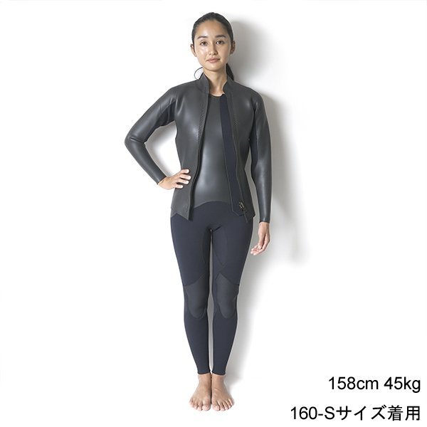 【OUTLET品・現金払いのみ】CRAFTSMAN WETSUITS 2MM 長袖タッパー フロントジップ ロングスリーブジャケット フラットスキン ラバー クラシック 日本製