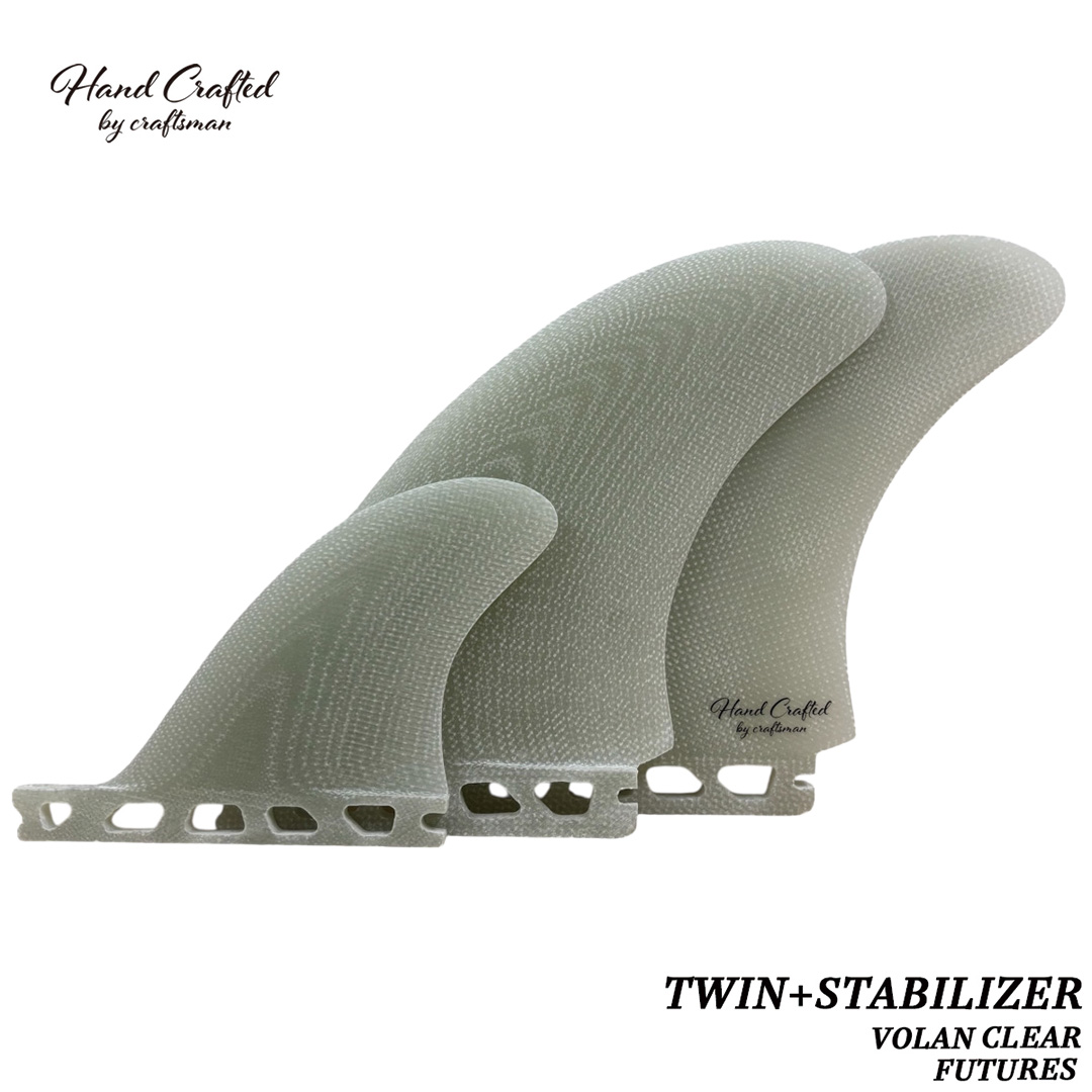 CRAFTSMAN FIN クラフトマン TWIN+STABILIZER FUTURES ツイン スタビライザー VOLAN CLEAR ヴォラン クリアー パフォーマンス オルタナティブ 3本セット