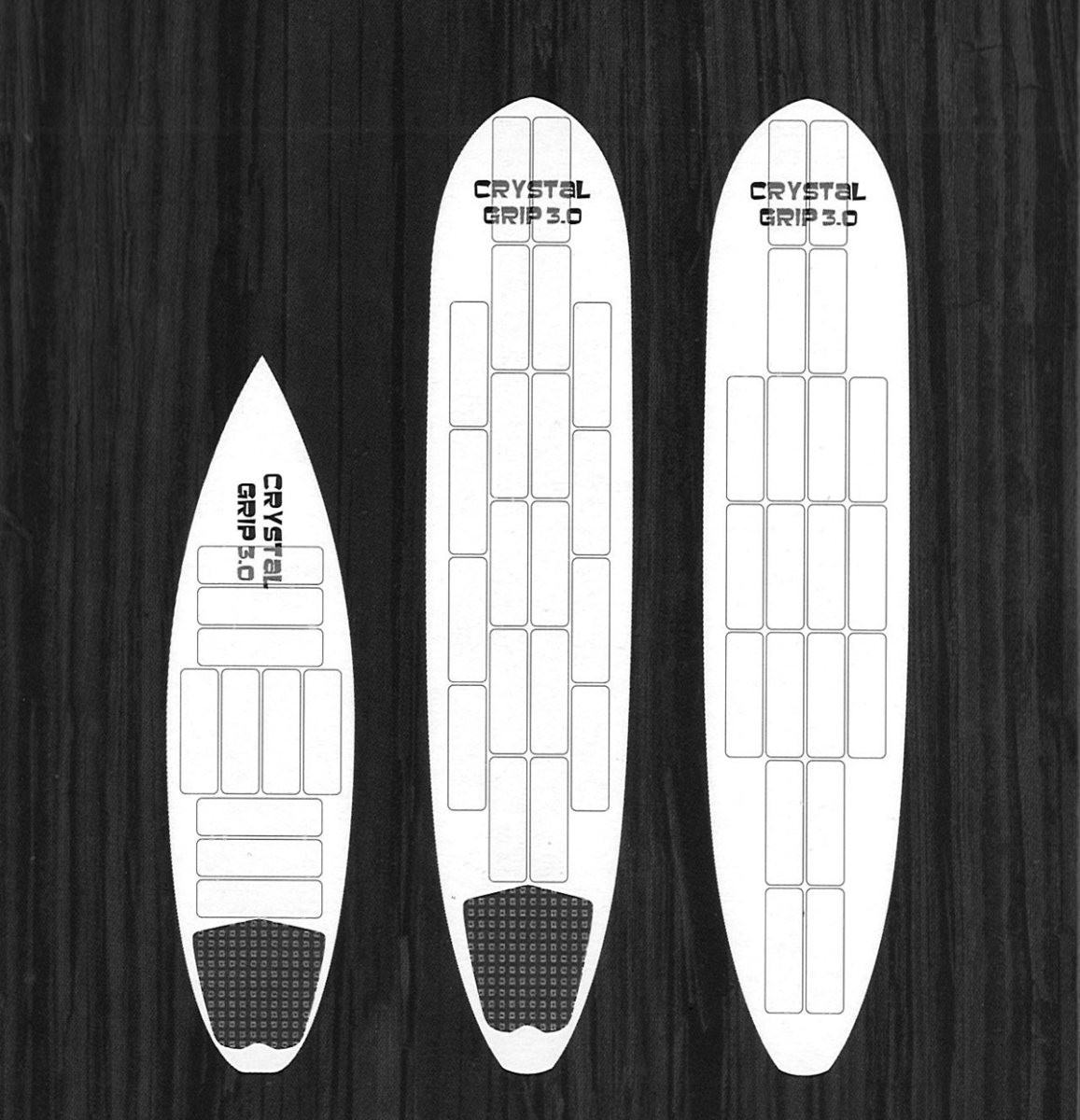 CRYSTAL GRIP 3.0 BACK HOLE LONG 20Sheet クリスタルグリップ ロングボード フラット グリップテープ サーフィン  ワックス 穴あき 20枚 ハイグリップ | USED SURF×SURF MARKET