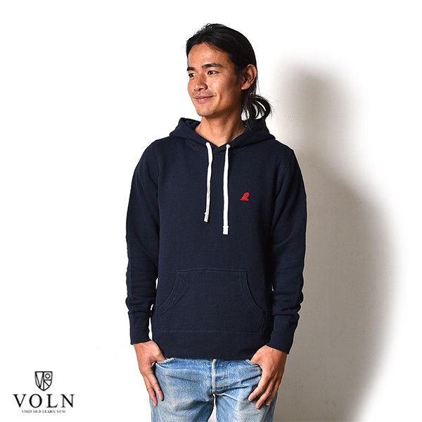 【40％OFF】VOLN / PULLOVER PARKA / RED FIN / DEEP NAVY ボルン パーカー レッドフィン ネイビー 長袖 サーフィン